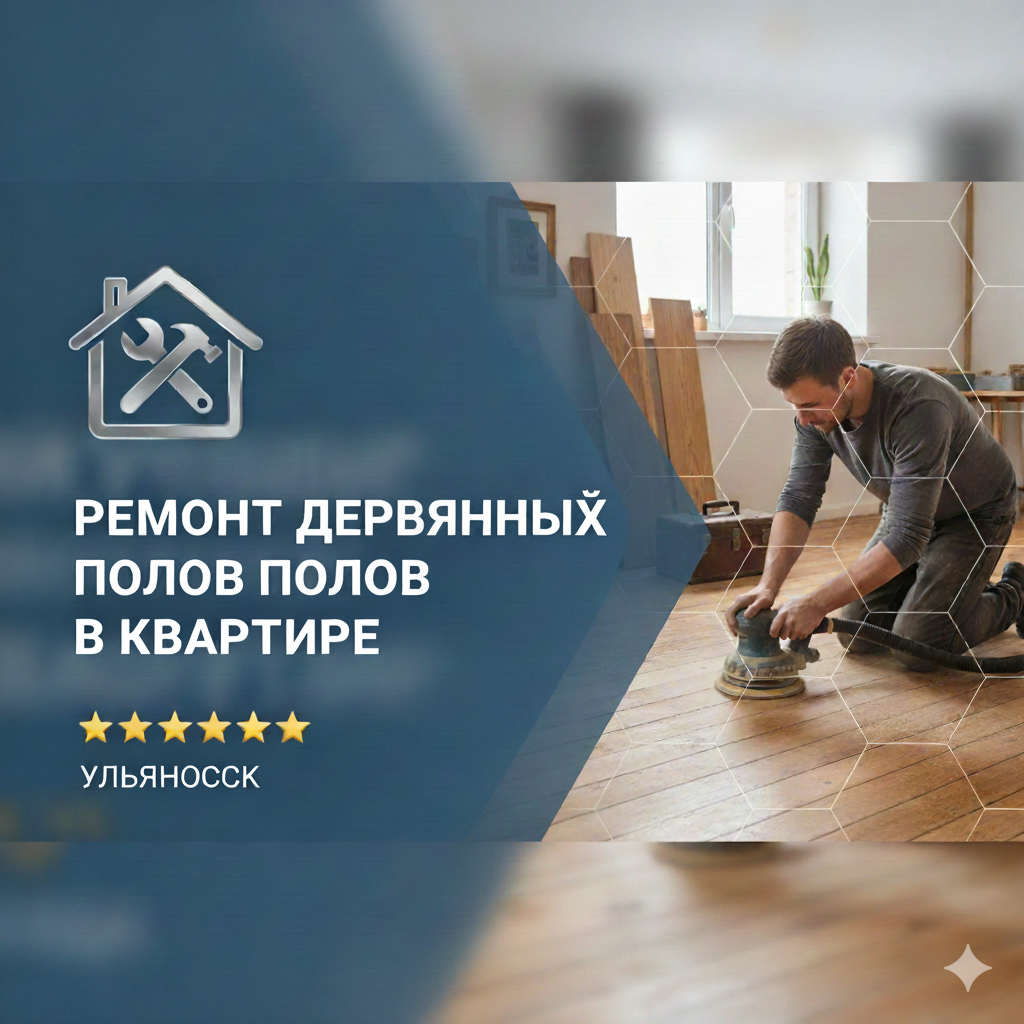 Ремонт деревянных полов в квартире в Ульяновске